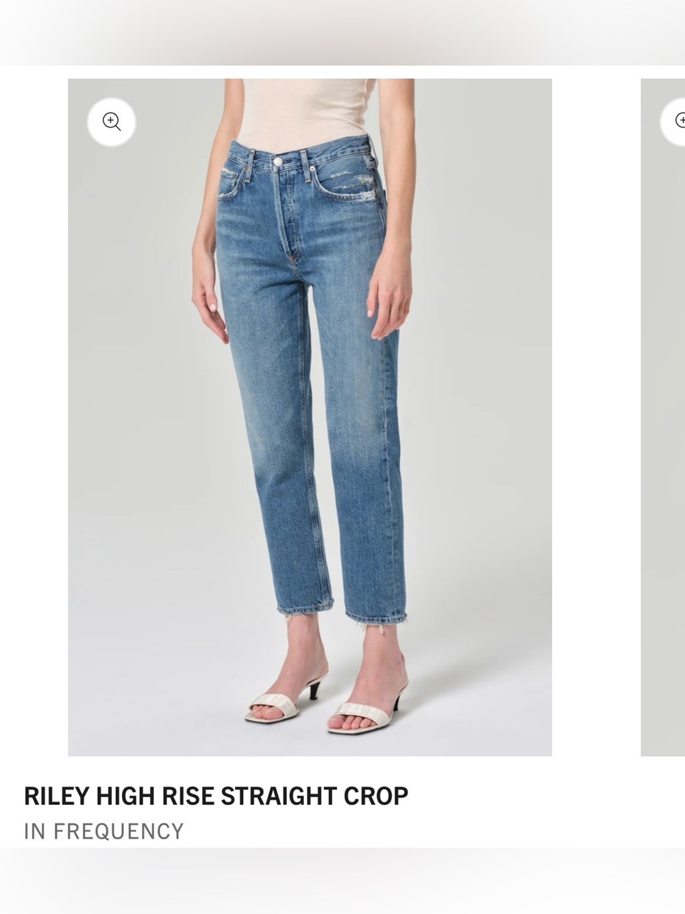 Agolde Riley High-Rise Straight Crop Jeans — Blue Wash - Picture 5 of 11